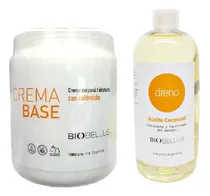 Comprar Crema Base Masajes 1kg + Aceite Relax 500ml Biobellus