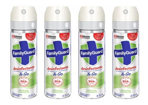 Desinfectante Family Guard To Go - Pack 4 Piezas 55 Ml