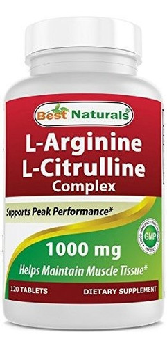 Best Naturals Complejo L Arginina L Citrulina 1000mg 120ct