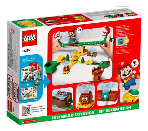 Imagem 3 de 3 de Blocos de montar Lego Super Mario Piranha plant power slide expansion set 217 peças em caixa