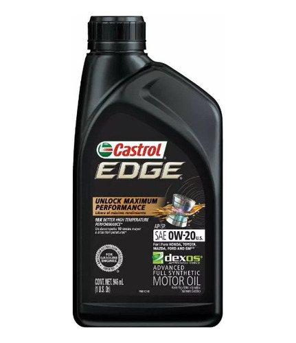 Aceite Castrol Full Sintético 0w-20 Edge Tienda Paraiso