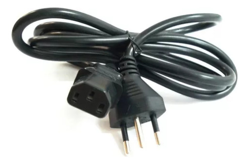 Cabo Força Energia Fontes 110v/220v Tripolar Pc Cpu Monitor Preto