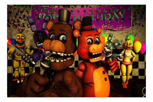 Tela De Fondo Fnaf 100 X 150 Decoración Five Night At Freddy