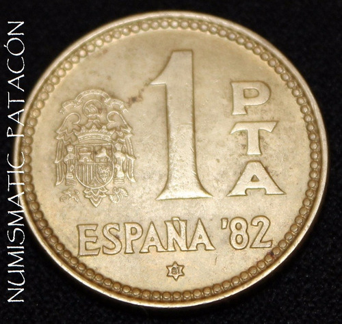 Moneda España 1 Peseta 1980 (81) - Mundial 1982 - Km # 816 (Usado)