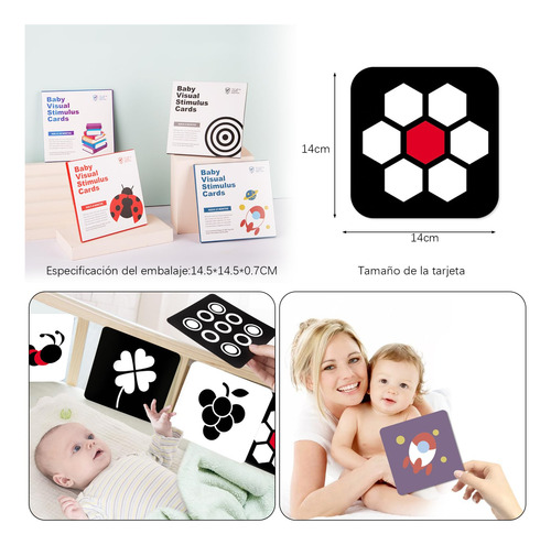 Tarjetas Flash De Alto Contraste Para Niños, 64 Tarjetas