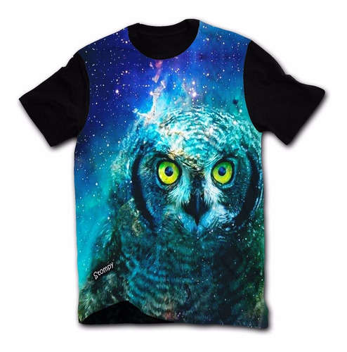 Stompy Camisetas - Coruja - Psicodélica - Owl Promoção