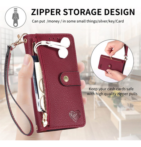 Funda De Piel Tipo Cartera For Teléfono Sharp Sense