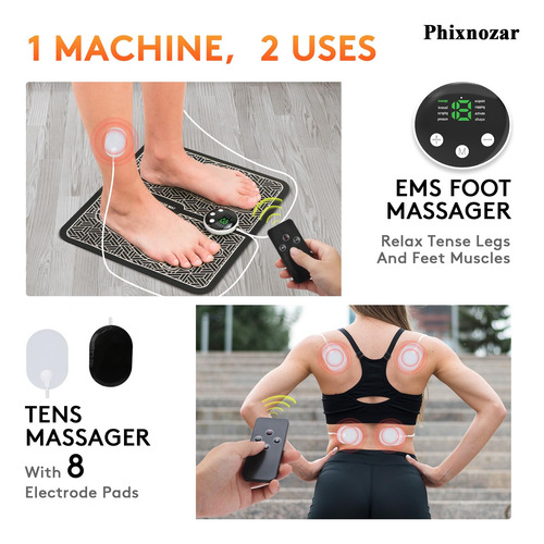Masajeador De Pies Ems Tens Para Relajación Muscular Pantall