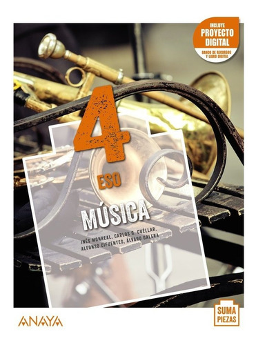Eso 4 Musica (and). 2021, De Aa.vv. Suma Piezas, Vol. 1. Editorial Anaya Educación, Tapa Blanda En Español, 2021
