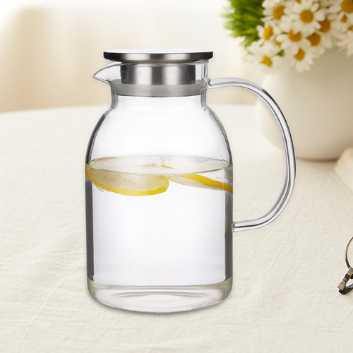 Jarra De Vidrio, Jarra De Agua Con Tapa, Jarra De Agua 1.5l