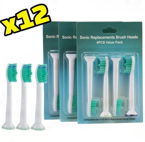 Cabezales Cepillo Dental Compatible Philips Sonicare Set X12
