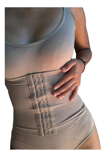 Body Con Faja Reductora Moldeador Colales, Copa Desmontable Beige M/l