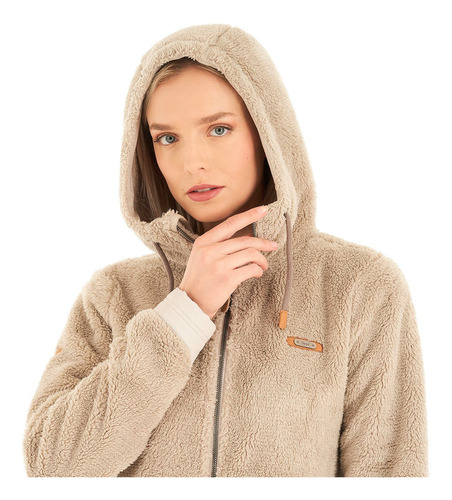 Chaqueta Mujer Lippi Bear Shaggy-pro Hoody Jacket Crudo