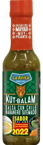 6 Pzas Salsa De Chile Habanero La Anita Tatemado Kut Balam 1