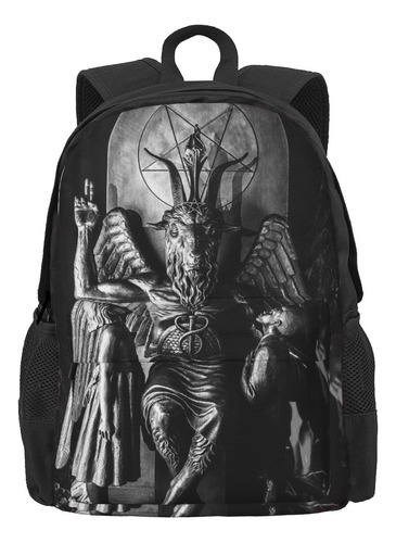 Mochila Baphomet Satanic Goat Para Mujer Con Estampado 3d Tr