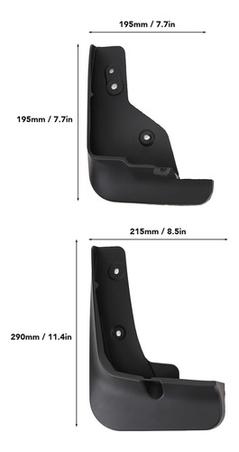 Juego De Solapas Mud Guard Flare De 4 Piezas Antisalpicadura