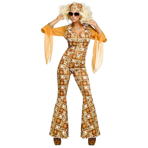 Disfraz Para Mujer Diva Disco Talla M/l Halloween 