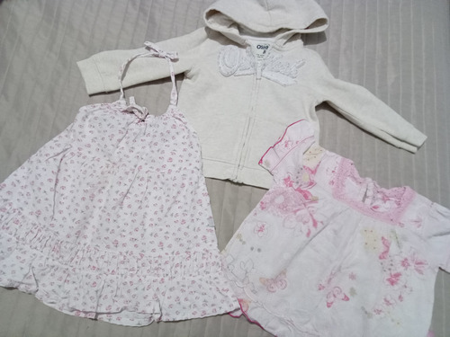 Lote 3 Prendas De Nena Ta 2 Campera Vestido Y Remera Marcas 