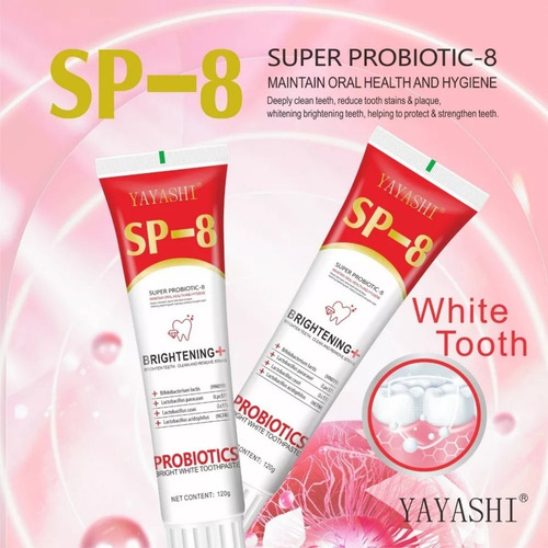 Um Creme Dental Probiótico Branqueador