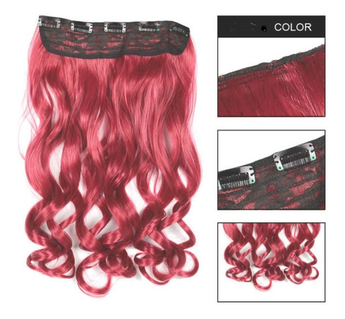 ¡ Extensión De Kanekalon Colores Cortina Cabello Ondulada !!