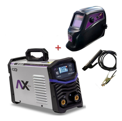 Soldador Inversor + Careta Electrón 200a Axt-207 110/220 V