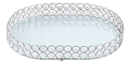 Plata Espejo Cristal Vanidad Buñuelo Bandejas Decorativas
