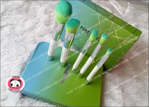 Increible Set X 5 Brochas Pony Effect Magneticos Verde/celes