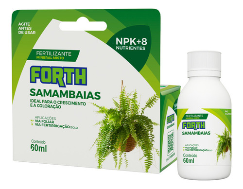 Fertilizante Líquido Forth Samambaias Concentrado 60ml