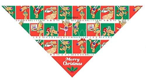 Santa Reindeer Merry Christmas Dog Bandana Medium To Large D