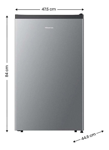 Refrigerador frigobar Hisense RR33D6AGX1 gris 93L
