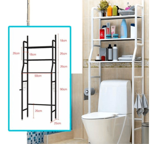 Estante Para Baño Organizador De Baño De Tres Niveles