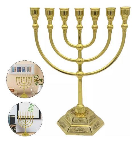 Castiçal Menorah De 7 Braços Temple Jerusalem 12 Tribes Isra