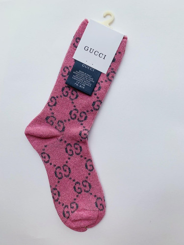 Calcetas Gucci Unisex Brillo Lurex Gg - 1 Par Con Envió