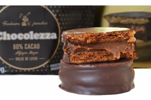 Alfajores Chocolezza 80% Cacao X 12 Unidades