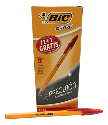 60 Boligrafos Bic Cristal Punto Fino 0.8 Mm Pluma - Negro