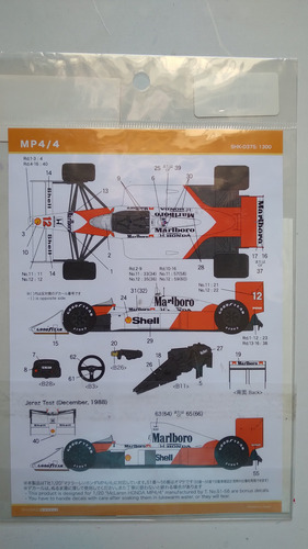 Tamiya Mclaren Mp4/4 Decals Shunko Models (Usado)
