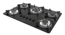 Comprar Anafe 5 Hornallas Triple Llama Acero Inox Fogatti Negro
