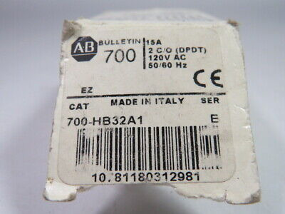 Allen-bradley 700-hb32a1 Tube Base Relay 120vac Series E Oaf