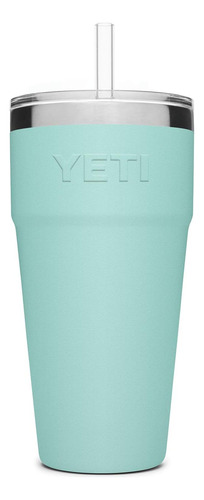 Vaso Yeti Rambler 750 Ml Aislada Con Popote, Acero, Seafoam