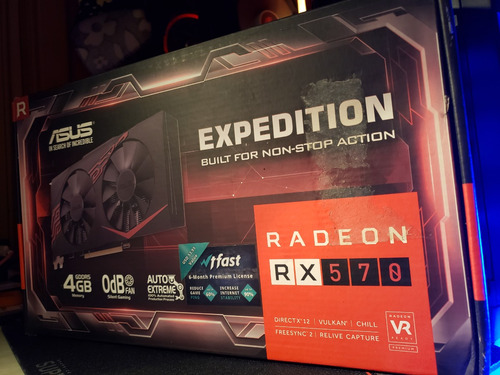 Caja De Placa De Video Asus Radeon Rx 570 4gb Expedition (Usado)