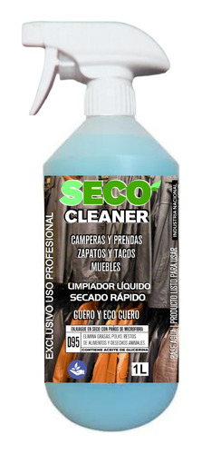 Limpiador En Seco Indumentaria 1 L Cuero/eco Cuero