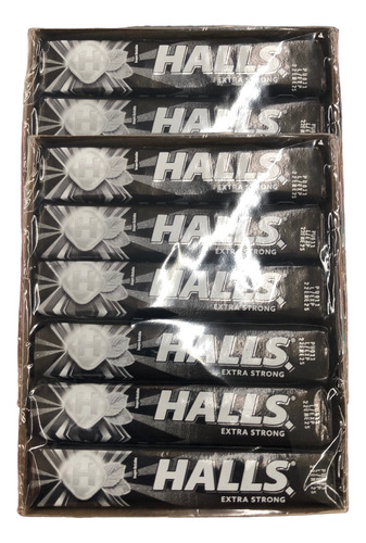 Pastillas Negras Extra Strong 24pz 9 Caramelos C/u Halls E