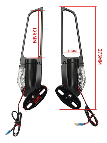 N Espejo Retrovisor Lateral Con Luz Para Suzuki Gsxr 600