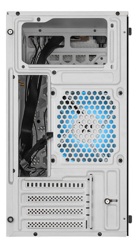 Gabinete Gamer Xtreme Pc Gaming Air Max M2 Micro Torre Micro Atx 3 Fan Cristal Templado Argb Blanco