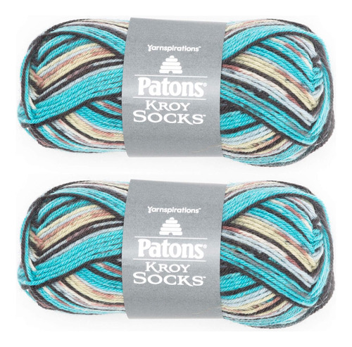 Patons Kroy Socks - Ovillo De Lana, 2 Unidades, Color T...