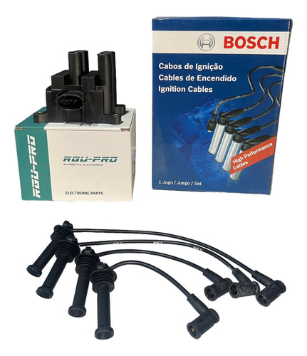 Kit Cables De Bujias + Bobina Ford Ecosport Fiesta Rocam 1.6