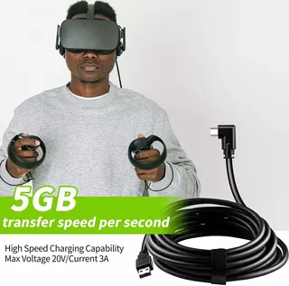 Cable Usb C Tipo C Vr Cable Link, Con Compatible Oculus Ques