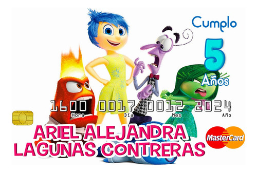 50 Invitaciones Tipo Tarjeta Credito Intensamente Desagrado