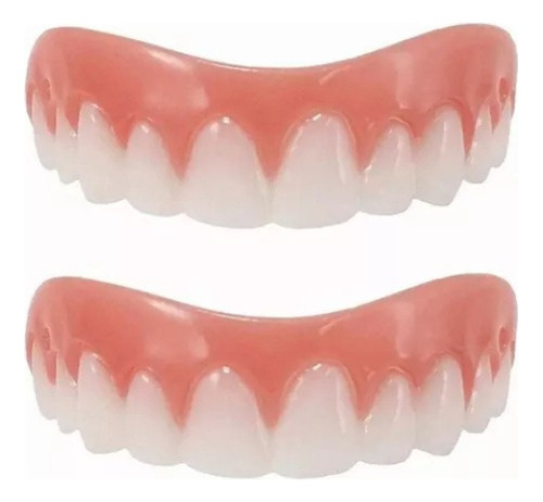 2 Juegos De Dentaduras Postizas De Silicona Simuladas Blanqu