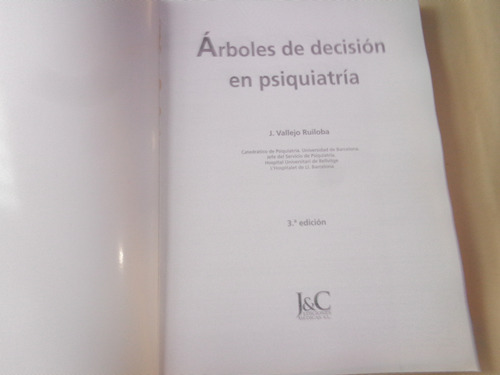 Arboles De Decision En Psiquiatria -dr. Vallejo Ruiloba (Usado)
